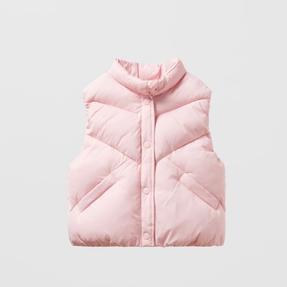 Pink puffer vest